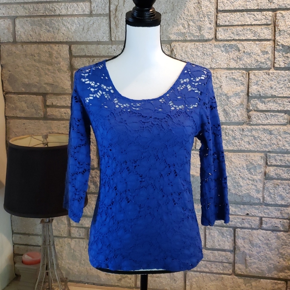 🌻 Peck & Peck Blue Top
